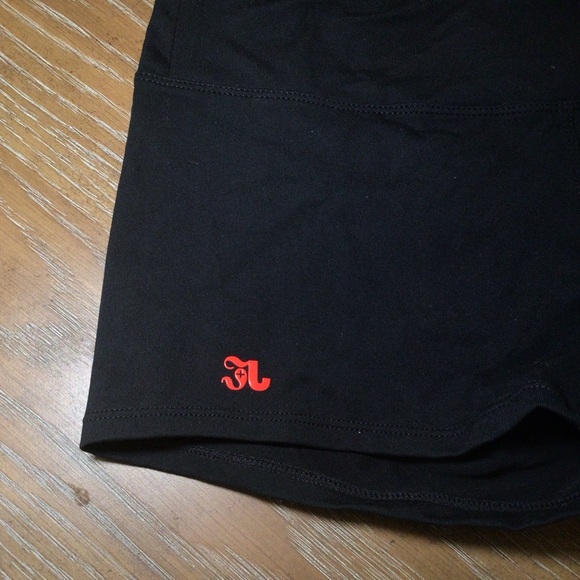 Jo+Jax Dancewear Womens Black/Coral Chevron Shortie Booty Dance Shorts Size Med - Picture 3 of 11